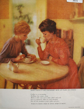 Pan American Coffee Bureau Like Friendship Ad 1961