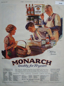 Monarch Coffee Willing Service Ad 1927