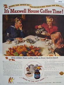 Maxwell House Coffee Thanksgiving Ad 1945