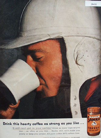 Sanka Coffee Strong As You Like Ad 1957