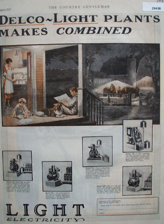 Delco Light Plants Makes Combined Ad 1927