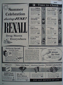 Rexall Drug Stores June Celebration Ad 1954