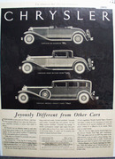 Chrysler Joyously Different From Other Cars Ad 1931
