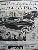Chrysler Beautiful Things Were Done Ad 1950