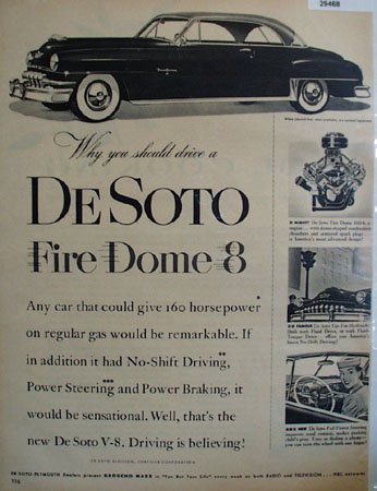 DeSoto Fire Dome 8 You Should Drive Ad 1952
