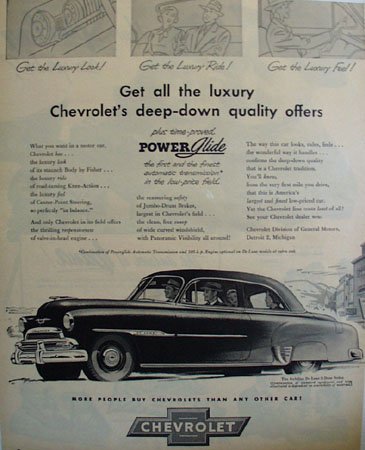 Chevrolet Get All the Luxury Ad 1951