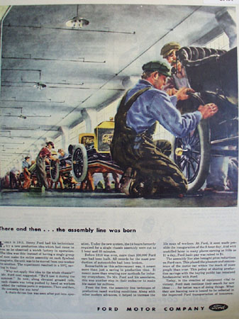Ford Motor Co Assembly Line Is Born Ad 1949