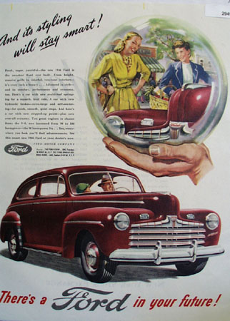 Ford Styling Will Stay Smart Ad 1945