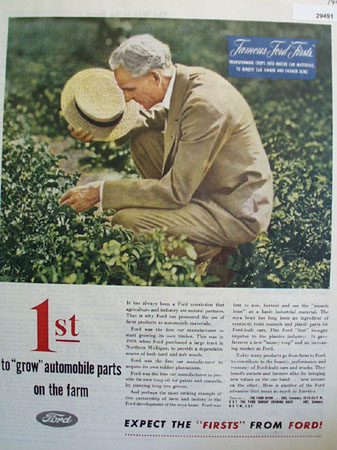 Ford Grows Automobile Parts On The Farm Ad 1946