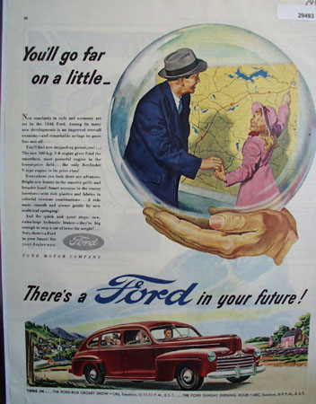 Ford You Will Go Far On A Little Ad 1946