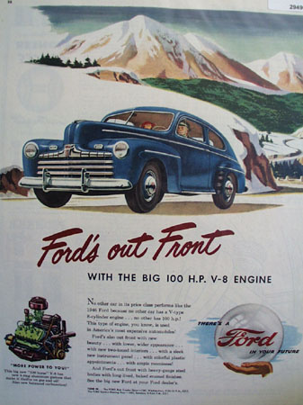 Ford Is Out Front Ad 1946