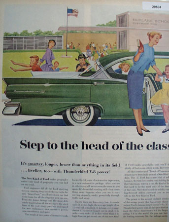 Ford Step To Head Of Class Ad 1956