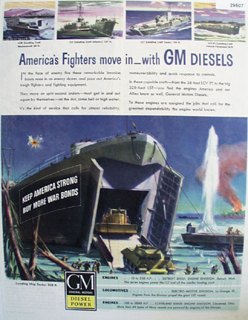 General Motors American Fighters Move In Ad 1944