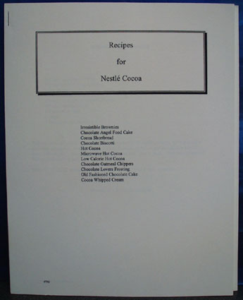 5 Nestle Recipe Booklets 20th Century