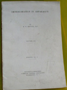 Deterioration In Asparagus Booklet 1917