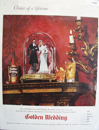 Golden Wedding Blended whiskey 1946 Ad