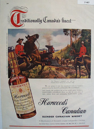 Harwoods Canadian Blended Whiskey 1948 Ad