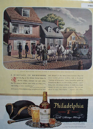 Philadelphia Whiskey Betsy Ross 1946 Ad