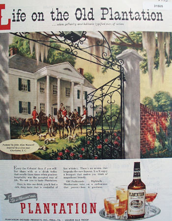 Plantation Whiskey Men of action 1946 Ad
