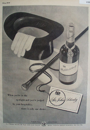 Sir John Schenley Whiskey Only Choice 1948 Ad