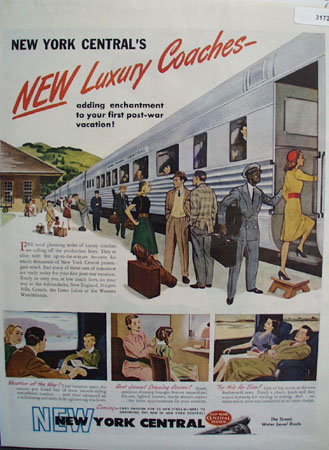 New York Central Luxury Coach 1946 Ad