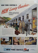 New York Central Luxury Coach 1946 Ad