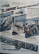 New York Central Empire World Record 1945 Ad