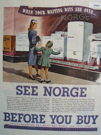 Borg Warner Norge appliances 1945 Ad