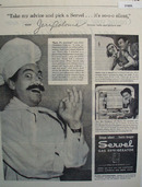 Servel Gas Refrigerator Jerry Colonna 1945 Ad