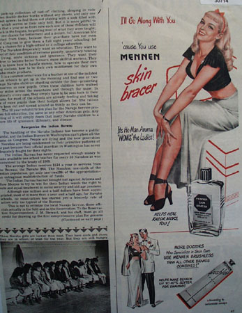 Mennen Skin Bracer I Will go Along With You Ad 1948
