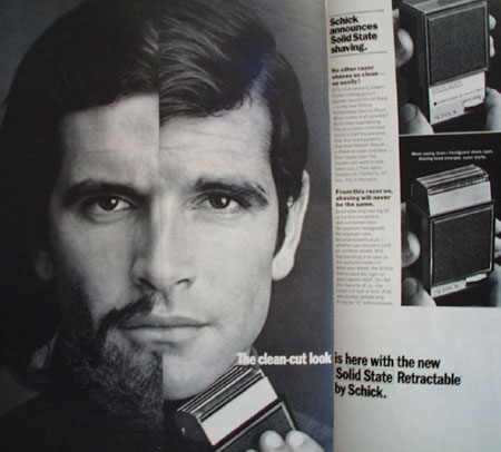 Schick Razor The Clean Cut Look Ad 1968
