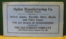 Ogden Manufacturing Co Advertising Ink Blotter