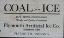 Plymouth IN Artificial Ice Company Ink Blotter