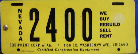 Nevada 2400 Equipment Ink Blotter, Unusual