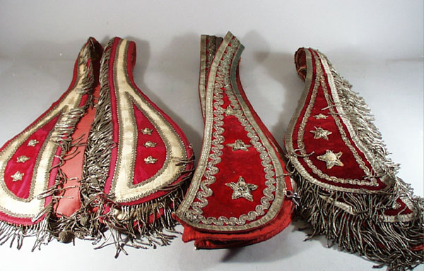 Eight Late 1800s cerimonal Neck ware for Oddfellows