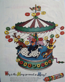 Five Flavors Life Savers Merry Go Round Ad 1946