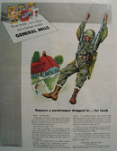 General Mills Paratrooper Drops In For Lunch Ad 1943