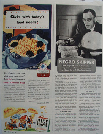 Kelloggs Rice Krispies Todays Food Needs Ad 1943
