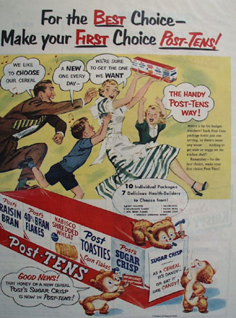Post Tens For The Best Choice Ad 1951