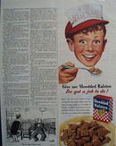 Shredded Ralston Boy In Red Cap Ad 1945