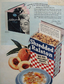 Shredded Ralston and Hildegarde Ad 1945
