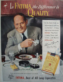 Fatima Cigarette Stork Club 1951 Ad
