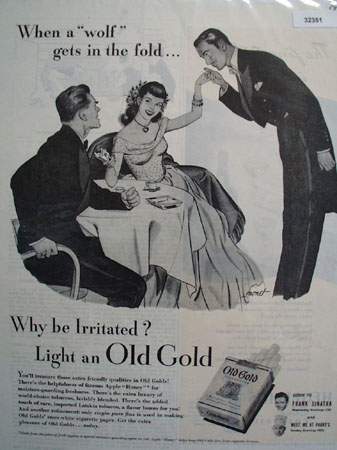 Old Gold Cigarettes Wolf In The Fold 1946 Ad