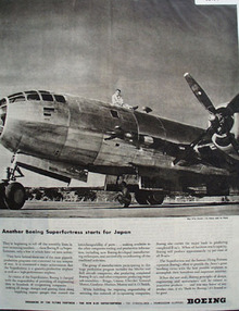 Boeing B 29 Superfortress Airplane 1944 Ad