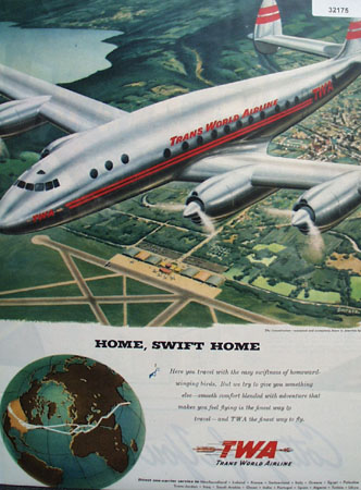 TWA Airline Home Swift Home 1946 Ad