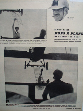 Dare Devil Hops A Plane Article 1938 Ad