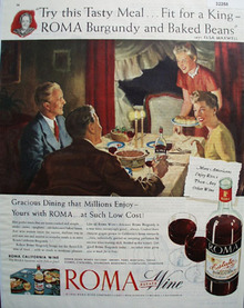 Roma Estate wine Elsa Maxwell 1946 Ad