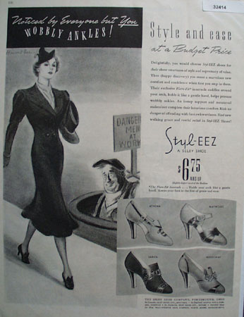 Selby Shoe Style EEZ 1937 Ad