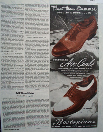 Bostonians Air Cools Shoes 1946 Ad