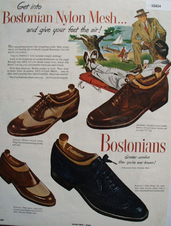 Bostonians Shoes Lake Scene 1951 Ad